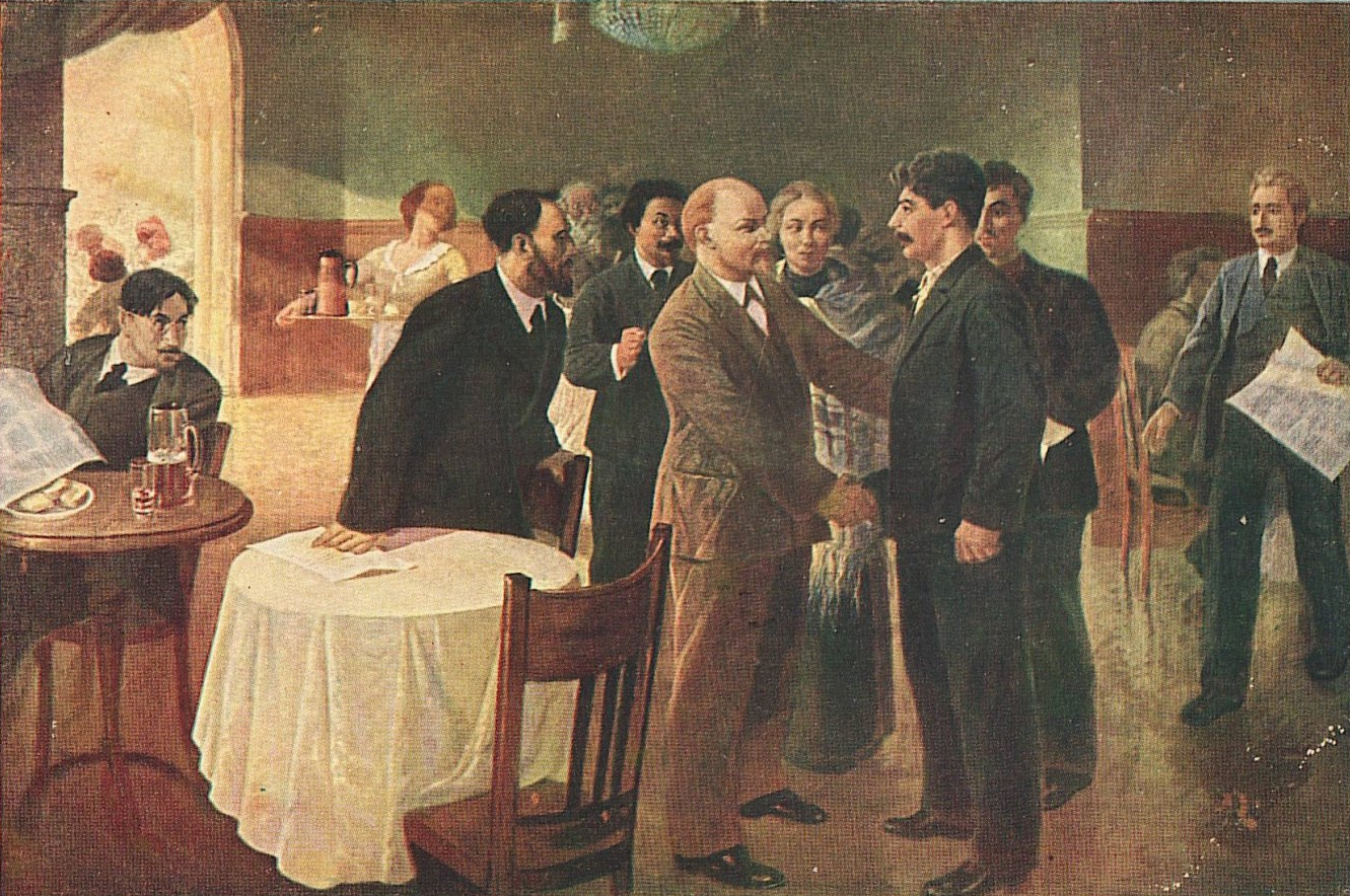 Сталин и Ленин в Таммерфорсе. Худ. Вепхвадзе.jpg