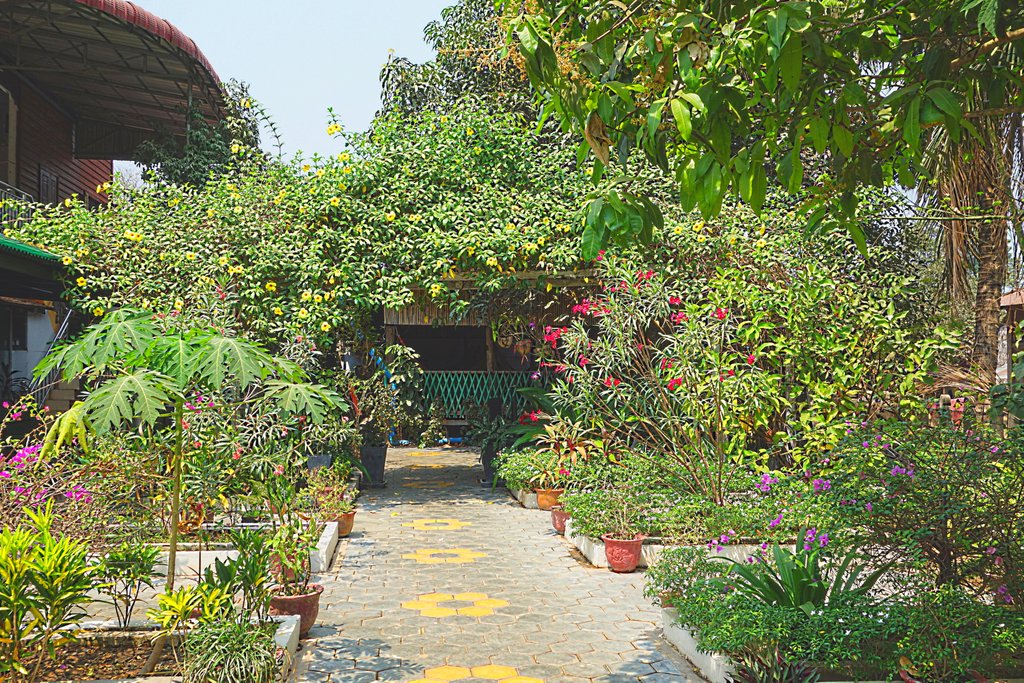 Сад в одном из монастырей Луанга