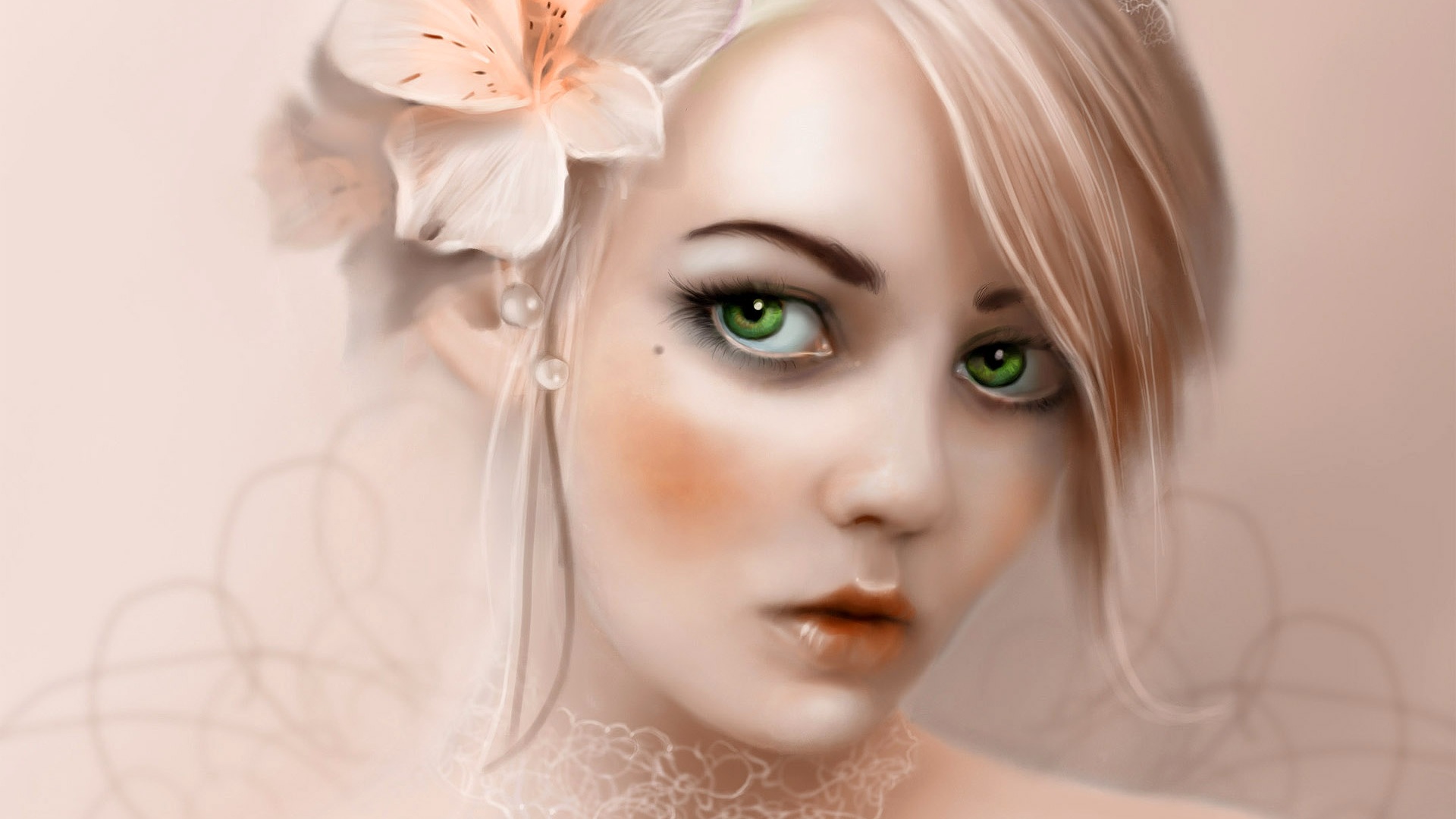 Green-eyes-wearing-a-flower-girl