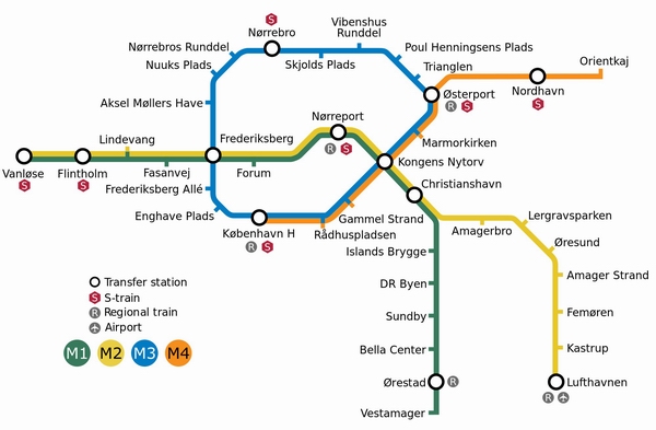 Copenhagen Metro with City Circl