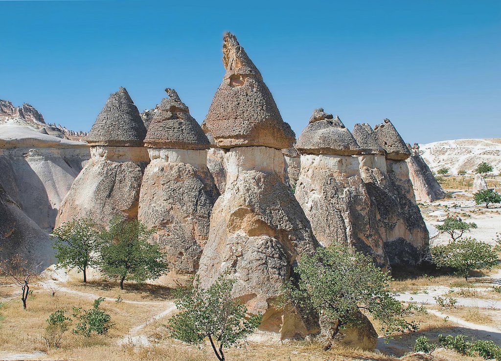 Каменные грибы в Монаховой долине