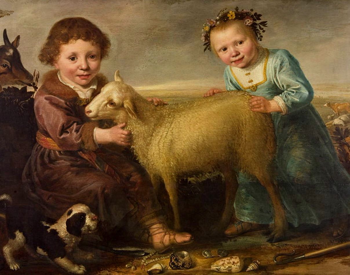 Cuyp - Двое детей с барашком (1638).jpg